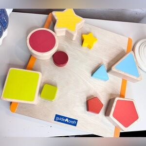 Montessori Guidecraft Wooden Nest and Fit Shapes Toy